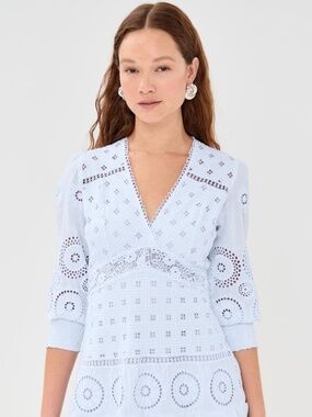 Temptation Positano Mala Nicola Mini Dress in Light Blue